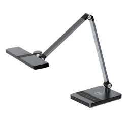 Настольный светильник Uniel ULM-D110 15W(960lm) 2K-4K-6K беспров.заряд пластик сенсор/диммер черный