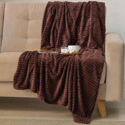 Плед Этель Клетка 200х220 Коричневый 7091193