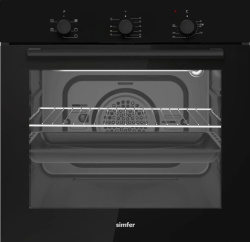 Встраиваемый Электрический духовой шкаф Simfer B6EB16070, цвет Чёрный