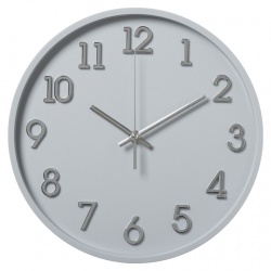 Часы настенные Рубин Классика d-28см серый 2831-005