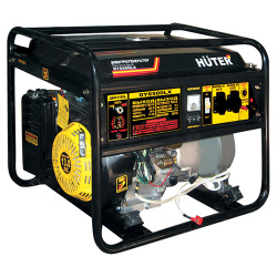 Генератор бензиновый Huter DY6500LX с акб. и колесами