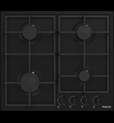 Встраиваемая варочная панель Газовая Hotpoint HGMT 642 BL, 58,5 см, цвет Чёрный