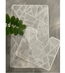 Набор ковриков My Crystal Геометрия 60*100 и 50*60 светло-серый МС2-303