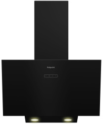 Вытяжка наклонная, настенная, Hotpoint HPHV 63LT BL, цвет Чёрный, ширина 59см.