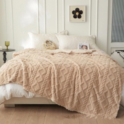 Плед Все Дома Шерпа 150х200 Косичка Бежевый A68517