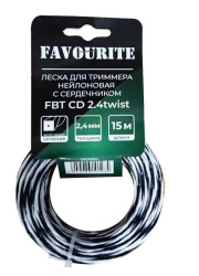 Леска Favourite FBT CD 2.4twist 2,4мм, 15м, витой квадрат с сердечником