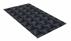 Коврик Shahintex придверный влаговпитывающий Фокус 67х120 серый 01 S