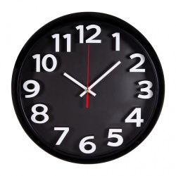 Часы настенные Рубин 3d d-32см чёрный 3200-004