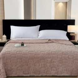 Плед Все Дома Велсофт 220х220 Сердца Бежевый A95184