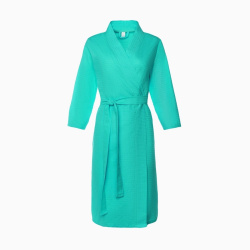 Халат женский Экономь и Я размер 42-44 бирюзовый 2578076