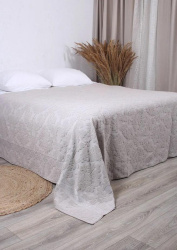 Покрывало Mona Liza Softness 200х220 жаккард махровый серо-бежевый АШ500519/2