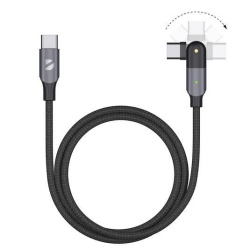 USB кабель Deppa USB Type-C - Type-C поворотный 180˚ 1,2м 72330 Black