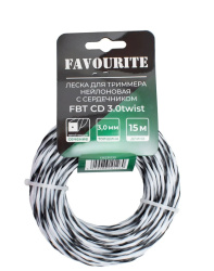 Леска Favourite FBT CD 3.0twist 3,0мм, 15м, витой квадрат с сердечником