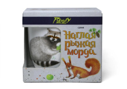 Кружка Наглая рыжая морда Енот в подарочной коробке 380 мл КРС-770