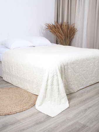 Покрывало Mona Liza Softness 200х220 жаккард махровый молочный АШ500519/1