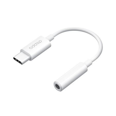 Переходник-адаптер Deppa Type-C (M) - 3.5 mm jack (F), белый