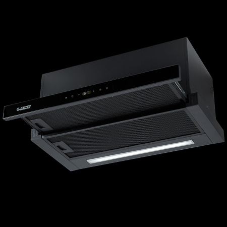 Встраиваемая вытяжка Exiteq EX-1536, цвет Чёрный, ширина 59,5см.