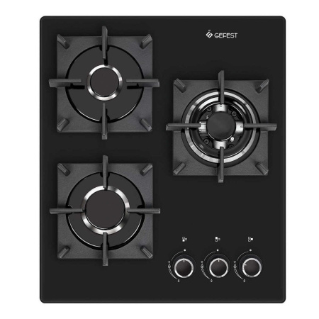 Встраиваемая варочная панель Газовая Gefest ПВГ 2100-01 K33, 45 см, цвет Чёрный
