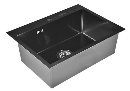 Кухонная мойка Wisent WS36050B Black с сифоном