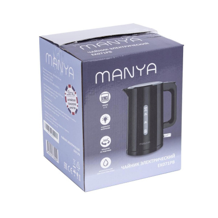Электрический чайник Manya EK071PB, цвет Чёрный глянец