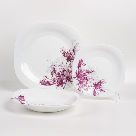 Набор столовый Pars Opal Violet Sanli 18 пр. 18SD-820 ИУ