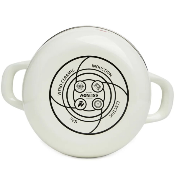 Кастрюля Agness Снегири 16 см/1,5 л 934-745