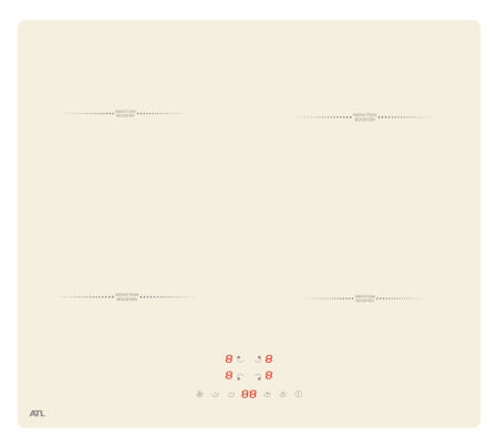 Встраиваемая варочная панель Индукционная ATL 2 KIO 64 B BG, 59 см, цвет Бежевый