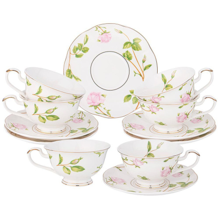 Чайный набор Lefard Rose valley 12 пр. на 6 пер. 270 мл 275-1253