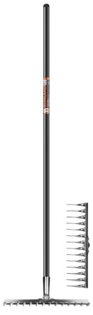 Грабли витые Finland 0531-Ч нерж. покрытие, 14 зубьев с черенком