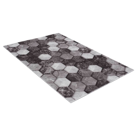 Коврик Shahintex придверный Digital Print Соты мрамор 60*90 тёмный