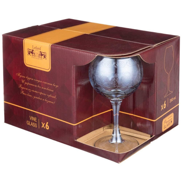 Набор бокалов для вина Lefard Light Blue Ренесанс 6 пр. 280 мл 194-609