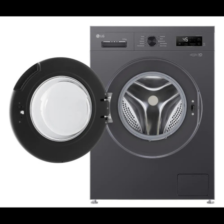 Стиральная машина с фронтальной загрузкой LG F2Y1WS5J, Max загрузка - 6,5кг, Max отжим - 1 200об/мин., цвет Серый