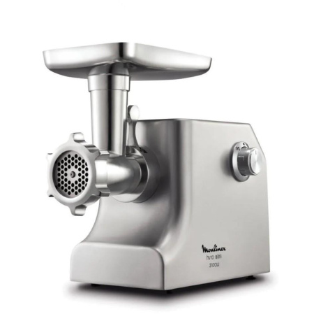 Мясорубка Moulinex ME858D32, цвет Серебристый, производительность 5,5 кг/мин, мощность 2 100 Вт
