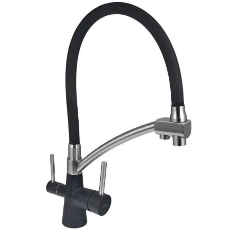 Смеситель Wisent для кухни гибкий Черный W4855-22-2