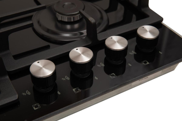 Встраиваемая варочная панель Газовая Oasis P-GBR, 58 см, цвет Чёрный