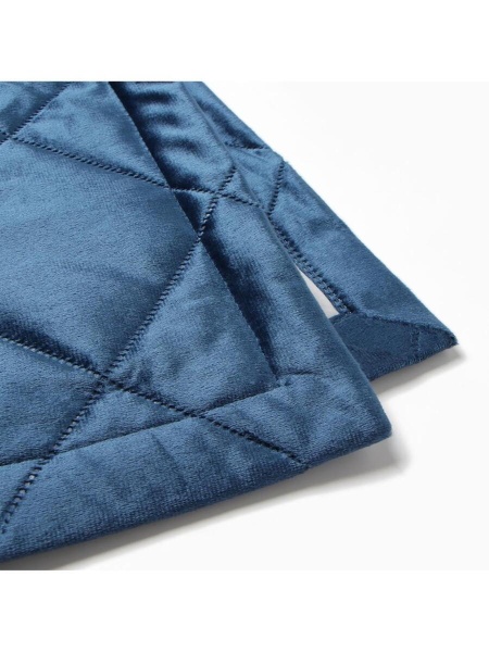 Покрывало Этель 260х240 Велюр Синий 10416644