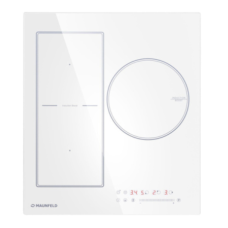 Встраиваемая варочная панель Индукционная Maunfeld CVI453SBWH, 45 см, цвет Белый