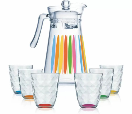 Набор питьевой Luminarc Diamond Rainbow 7 пр. P1080