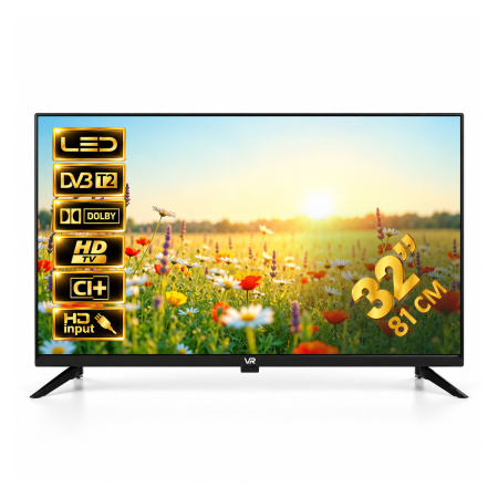 32" (81см) Телевизор VR 32VH13B, HD 1366x768, Цвет Чёрный