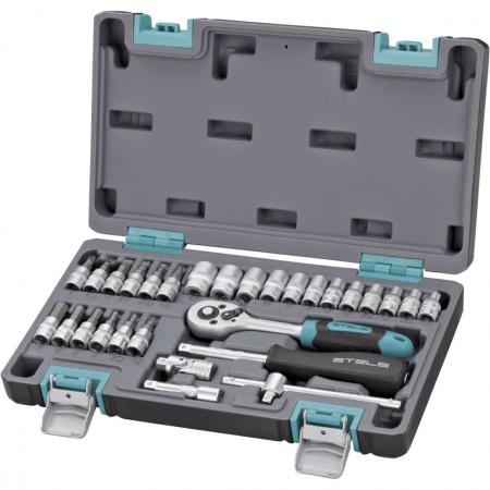 Набор инструментов STELS 1/4", CrV, пластиковый кейс 29 предм.