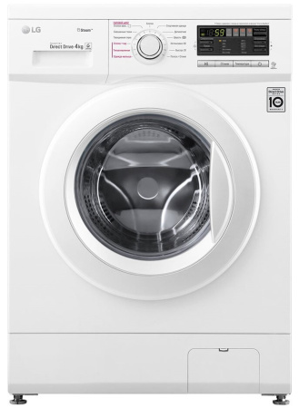 Стиральная машина с фронтальной загрузкой LG F1096SDS0, Max загрузка - 4кг, Max отжим - 1 000об/мин., цвет Белый