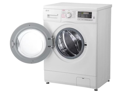 Стиральная машина с фронтальной загрузкой LG F1296HDS0, Max загрузка - 7кг, Max отжим - 1 200об/мин., цвет Белый