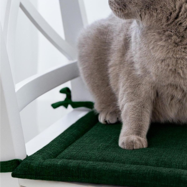 Подушка для стула Волшебная Ночь 40/40 Изумруд Рогожка 791067