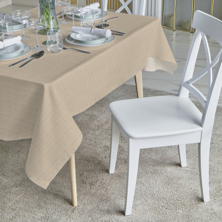 Скатерть Самойловский Текстиль 144/200 Текстура бежевая 927780