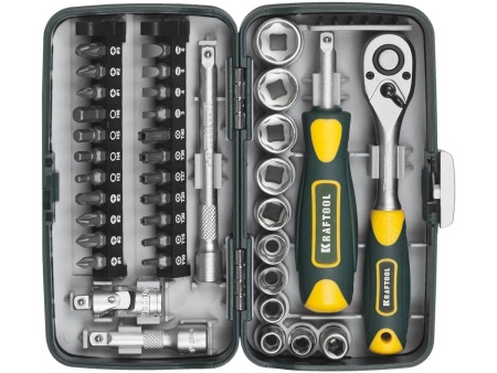 Набор инструментов Kraftool слесарно-монтажный, пластиковый кейс 38 предм.
