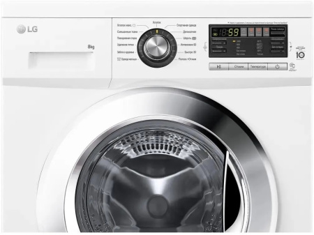 Стиральная машина с фронтальной загрузкой LG F1096TD3, Max загрузка - 8кг, Max отжим - 1 000об/мин., цвет Белый