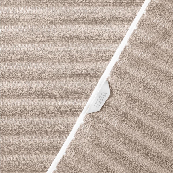 Полотенце Verossa 50/90 Wave&Pixels Махра 450 гр/м2 Кофе/Белый 926004