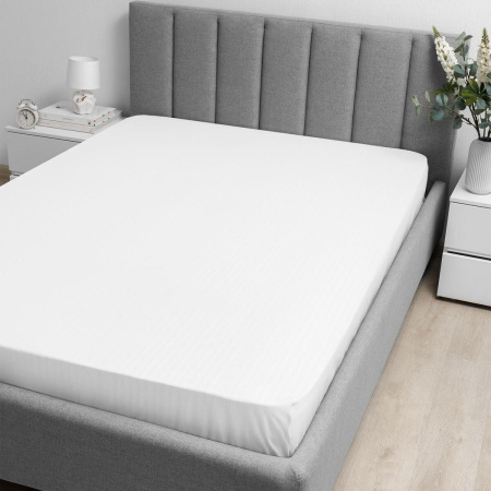 Простыня на резинке Волшебная Ночь 140/200/20 Warm White Поплин 782095