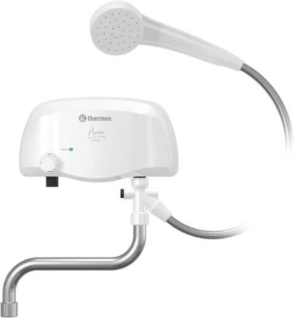 Водонагреватель проточный Thermex Arion 3500 combi, Прямоугольный, Цвет Белый