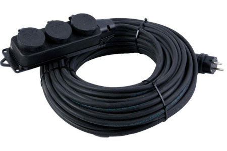 Удлинитель силовой АТОМ КГ 3500 Вт 3 гнезда на рамке 20м (c/з) 50028